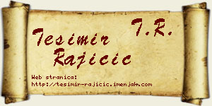 Tešimir Rajičić vizit kartica